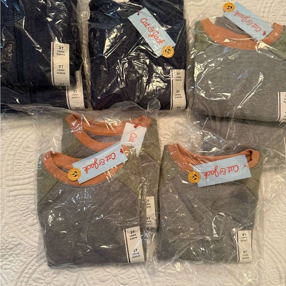 Cat & Jack Gray and Green Kids Shirts - Picture 1 of 3